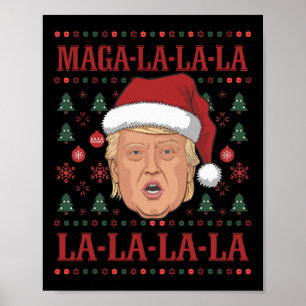 Póster La La La Donald Trump engaña 47 Navidades feos 2