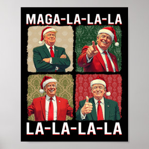 Póster La La La Donald Trump engaña 47 Navidades feos 3