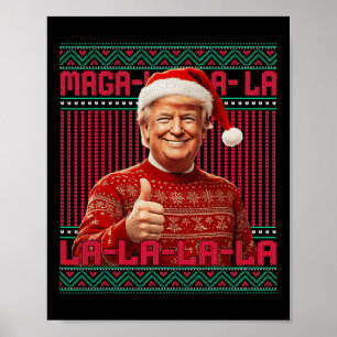 Póster La La La Donald Trump engaña a 47 Navidades feos s