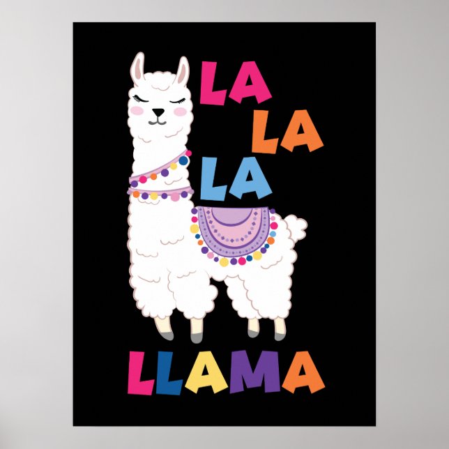 Póster La La La Llama - Canto gracioso Llama (Frente)
