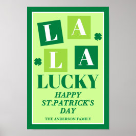 Póster La La Lucky St. Patrick’s Day Wall Art Print