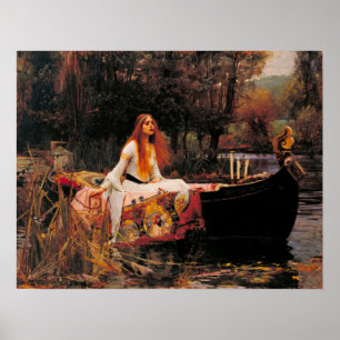 Póster La Lady de Shalott John William Waterhouse