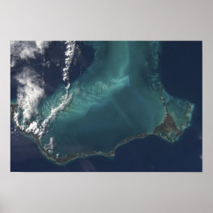 Póster La larga y estrecha isla Eleuthra de las Bahamas