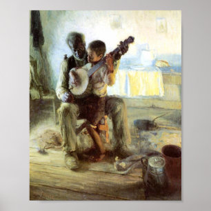 Póster La Lección Banjo De Henry Ossawa Tanner
