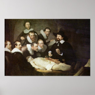 Póster La Lección De Anatomía Del Dr. Nicolaes Tulp.