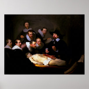 PÓSTER LA LECCIÓN DE ANATOMÍA - REMBRANDT - 1632