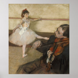 Póster La lección de baile de Edgar Degas