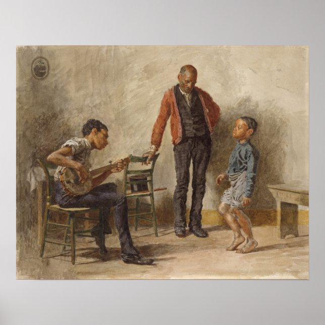 Póster La lección de baile por Thomas Eakins (Frente)