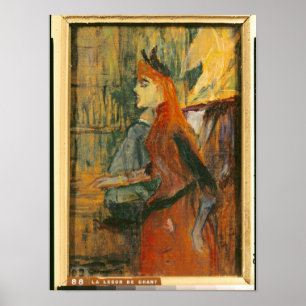 Póster La lección de canto, 1882