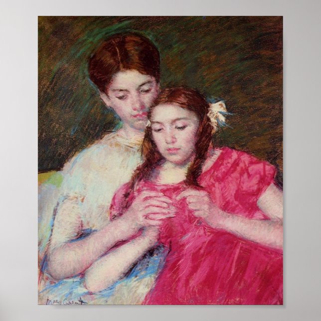 Póster La lección de Crochet (dos hermanas) (Frente)