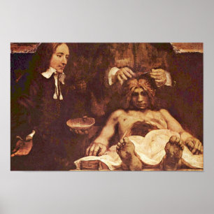 Póster La lección de la anatomía del Dr. Joan Deyman. Por