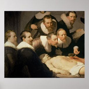 Póster La lección de la anatomía del Dr. Nicolaes Tulp,