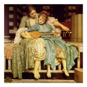 Póster La lección de música Federico Leighton brillante