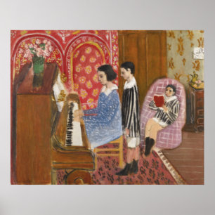 Póster La lección de piano de Matisse