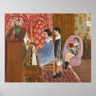 Póster La lección de piano de Matisse