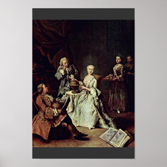 Póster La Lección Geográfica De Longhi Pietro (Frente)