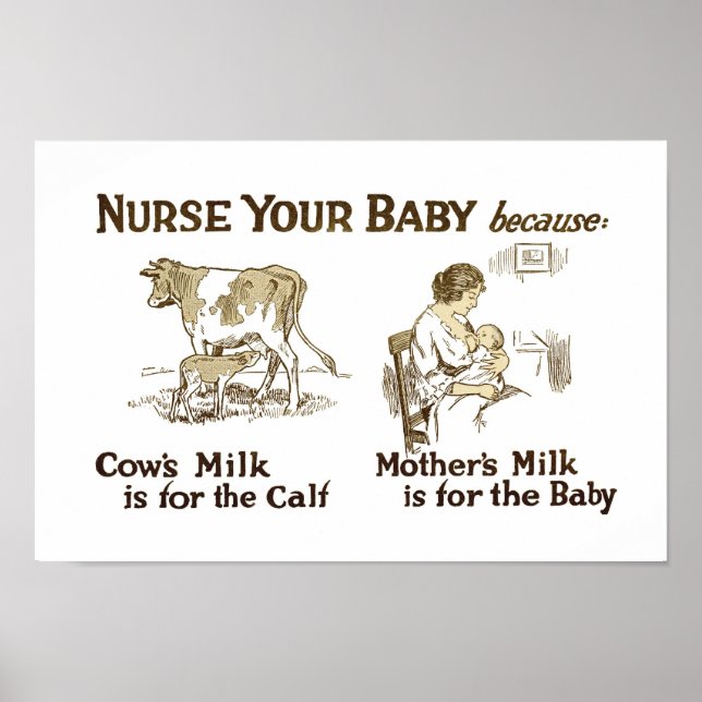 Póster La leche materna es para bebés (Frente)
