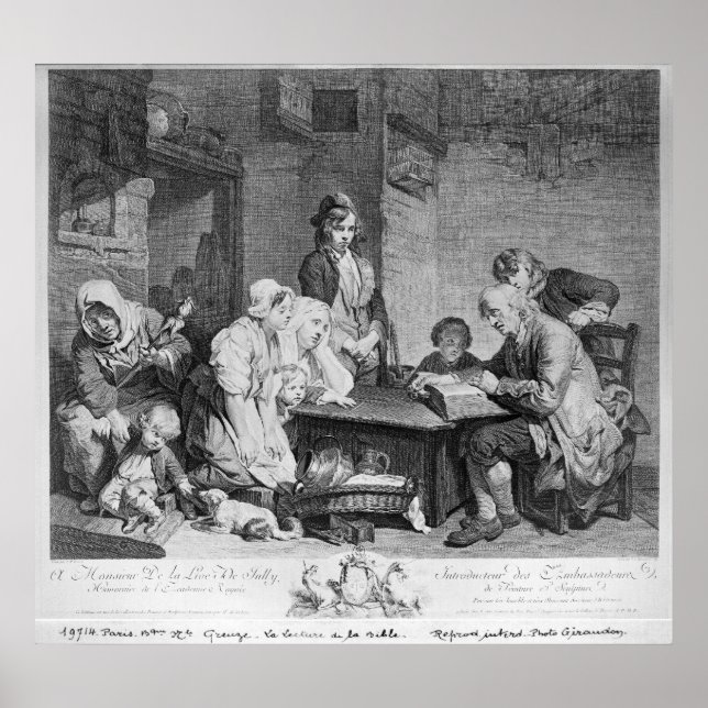 Póster La lectura de la Biblia (Frente)