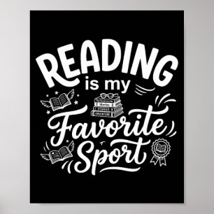 Póster La lectura es el deporte favorito del divertido bi