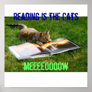 Póster La lectura es el maullido de los gatos