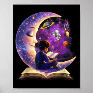 Póster La lectura está fuera de este mundo libro de lectu