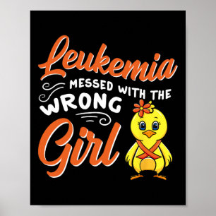 Póster La Leucemia Con Los Malos Awarenes De Los Chicas