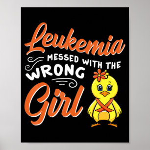 Póster La Leucemia Con Los Malos Awarenes De Los Chicas