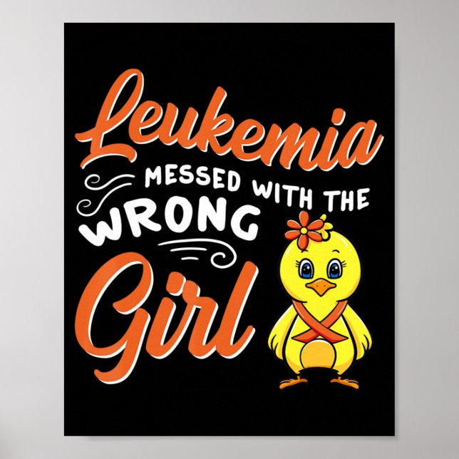 Póster La Leucemia Con Los Malos Awarenes De Los Chicas (Frente)