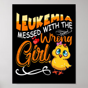 Póster La Leucemia Con Los Malos Awarenes De Los Chicas