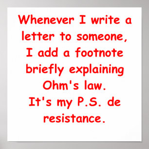 Póster la ley de ohmio