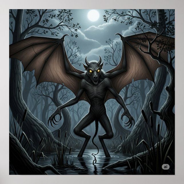 Póster La leyenda del diablo de Jersey (Frente)