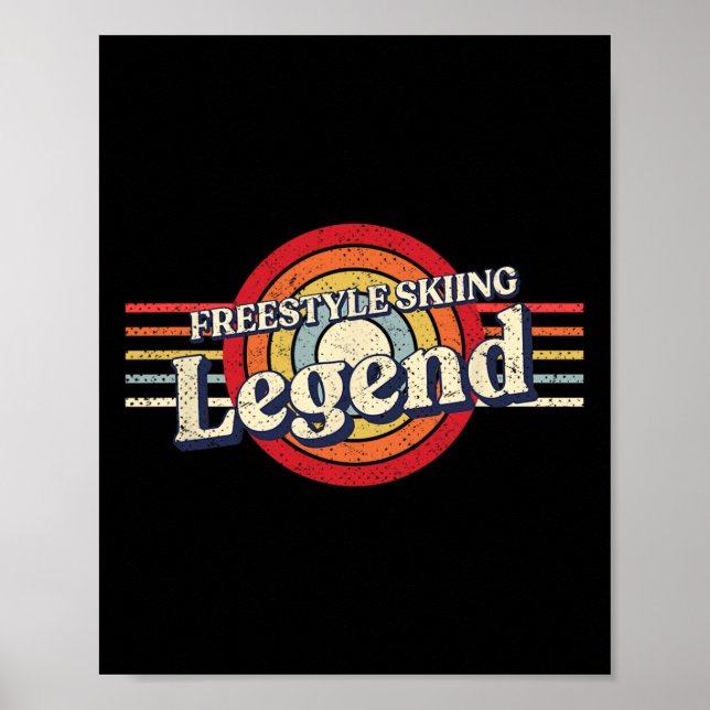Póster La leyenda del esquí de estilo libre deportes de i (Frente)
