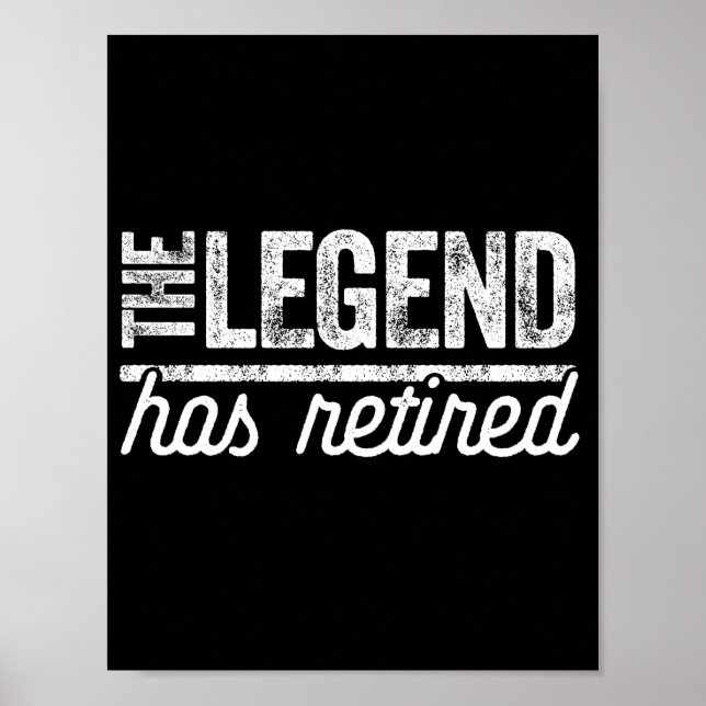Póster la leyenda se ha retirado (Frente)
