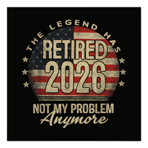 Póster La leyenda se ha retirado 2026 divertido