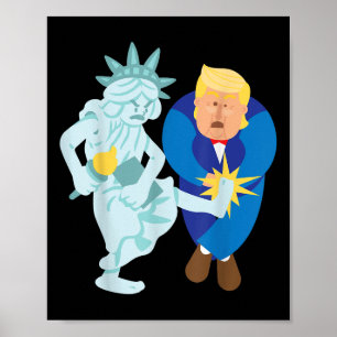 Póster La libertad desata manifestación contra Donald en 