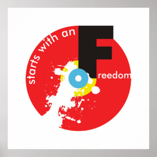 Póster La libertad empieza con el poster