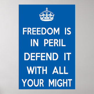 Póster La libertad está en peligro