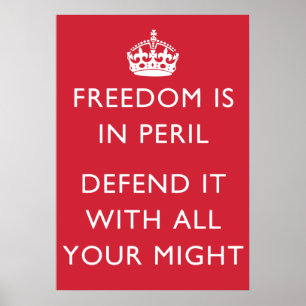 Póster la libertad está en peligro lo defiende con toda