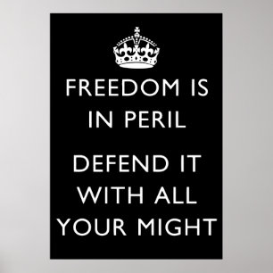 Póster la libertad está en peligro lo defiende con toda