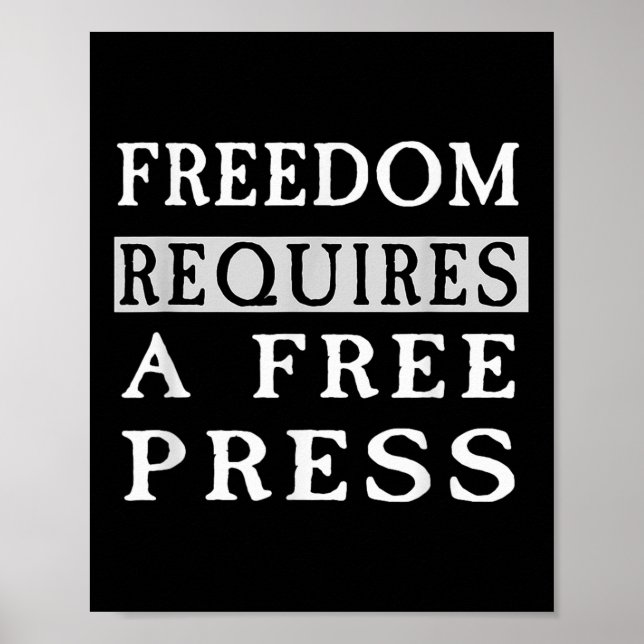 Póster La Libertad Requiere Una Prensa Libre Contra La Ca (Frente)