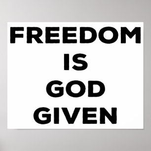 Póster La libertad se da a Dios