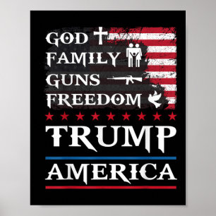 Póster La libertad Trump: apoyo de Estados Unidos