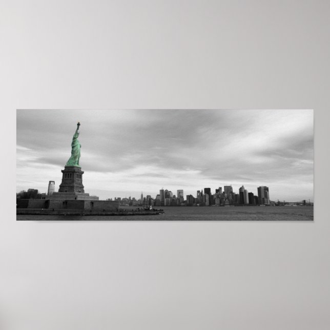 Póster La libertad y el horizonte de la NY (Frente)