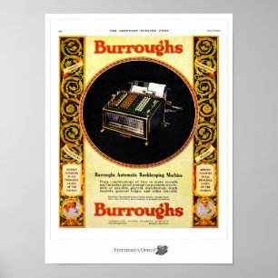 Póster La librería de Office Burroughs de ayer