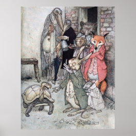 Póster La liebre y la tortuga