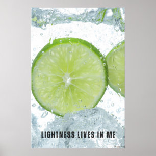 Póster La ligereza vive en mí: Zen refrescante de lima y 