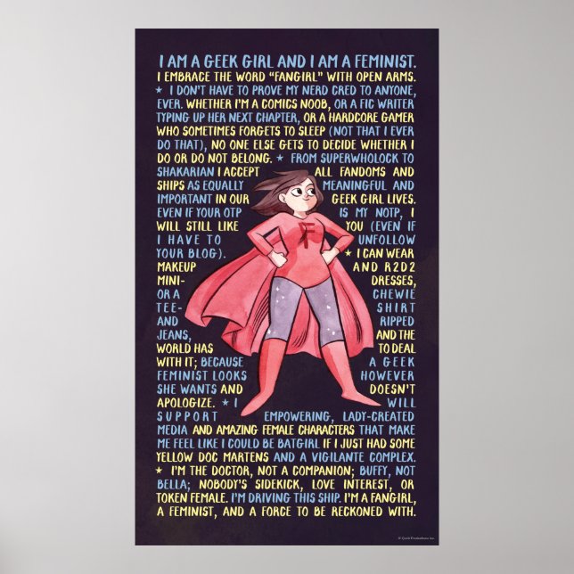 Póster La literatura de la Chica Geek para el feminismo (Frente)