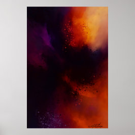 Póster La llama que se desvanece Abstracto