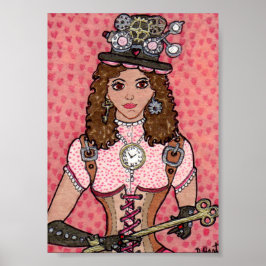 Póster La llave de su corazón de Steampunk