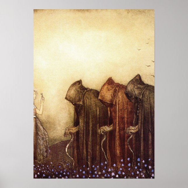 Póster “La llave dorada” Acuarela de John Bauer (Frente)